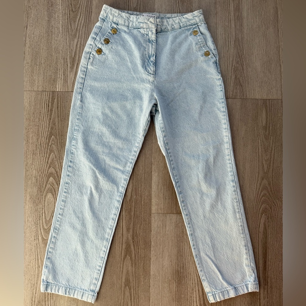 Light Blue High-Waisted Jeans Zara